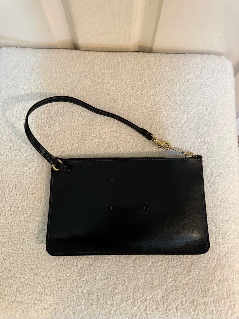 Coach Black Leather Wristlet with Gold Hardware - Picture 7 of 7